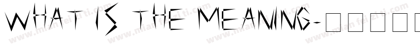 What is the meaning字体转换